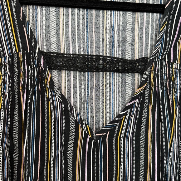 Love on a Hanger Multi-Colored Striped Tank Blouse Top Lace 2X - Picture 2 of 5